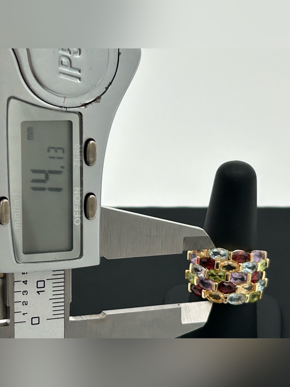 Ross-Simons Gold-Tone Sterling Silver Multicolor Gemstone Ring - Picture 9 of 11